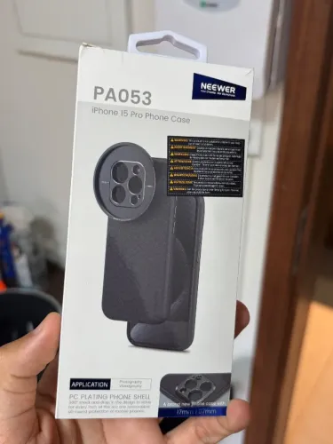 capa iPhone 15 pro NEEWER com suporte para filtro ND 67mm videomaker mobile