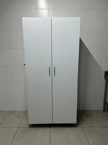 Armário branco de 2 portas, 1,93 m × 90 × 60 cm