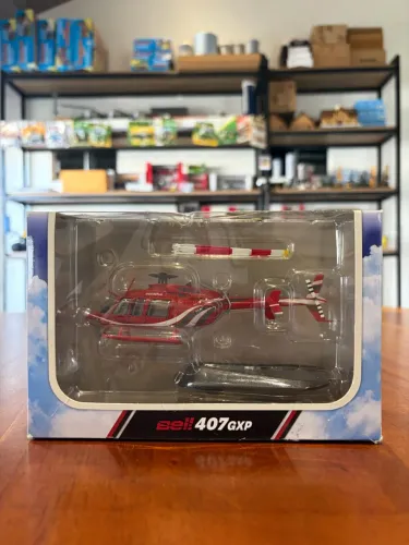 Miniatura helicóptero Bell 407 GXP 1/72 (item único a venda no mundo)