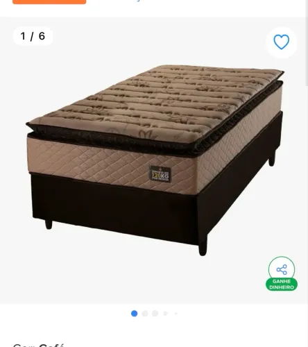 Cama Box com Colchão de solteiro 