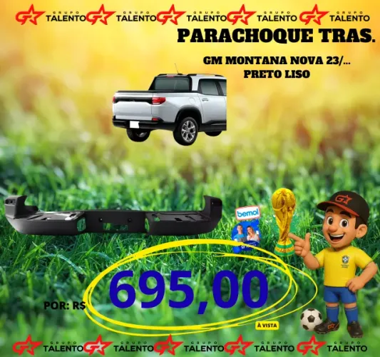 PARACHOQUE TRAS. NOVA MONTANA(PRETO LISO)