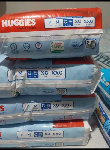 Fralda descartável Huggies Tamanho G ( 132 fraldas)