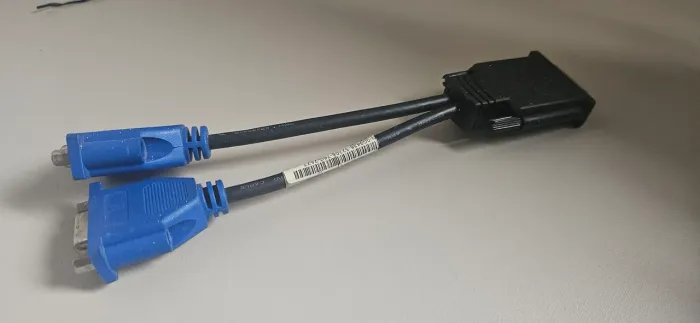 Dms-59 Male To Dual Vga Female Splitter Video Adapter Cable