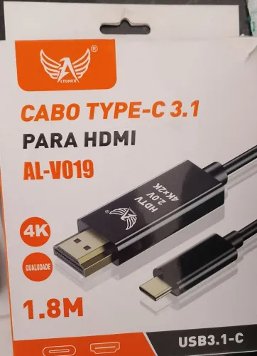 CABO TYPE-C3.1 PARA HDMI AL-VO19 (QUALIDADE 4K)