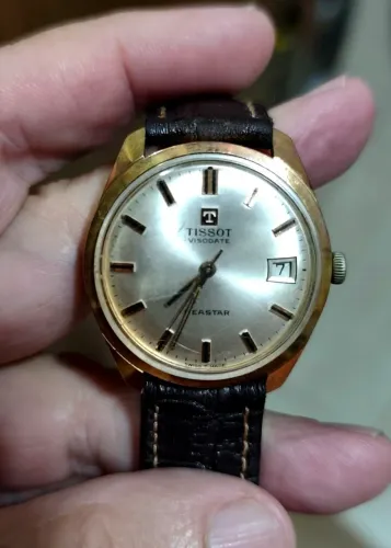 Tissot Seastar Visodate Clube de Prata 25 anos Johnson & Johnson funcionando