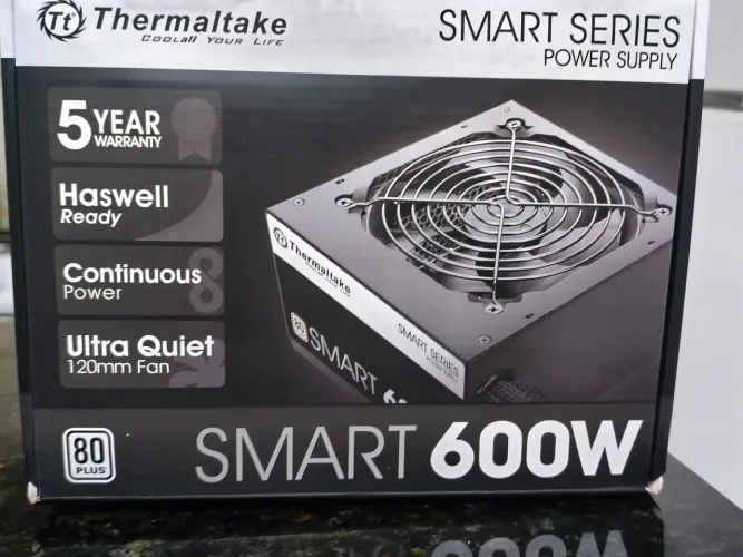 FONTE 600 W THERMALTAKE 80 PLUS