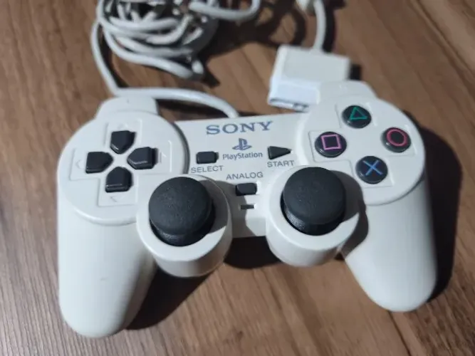 Controle PS2 original Ceramic White Branco Impecável
