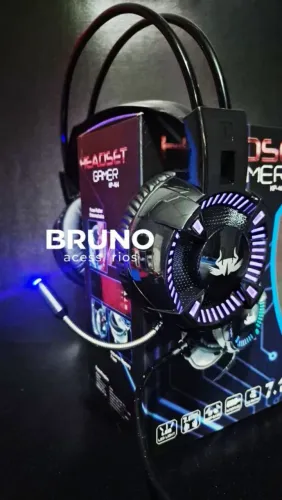Headset gamer com led e adaptador P2