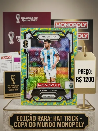 Card Monopoly Messi #1 Hat Trick Mojo SSP Panini Prizm