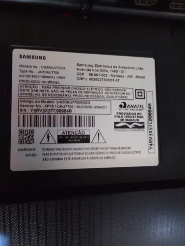 TV Samsung 50 Polegadas UN50AU7700 - Retirada de Peças