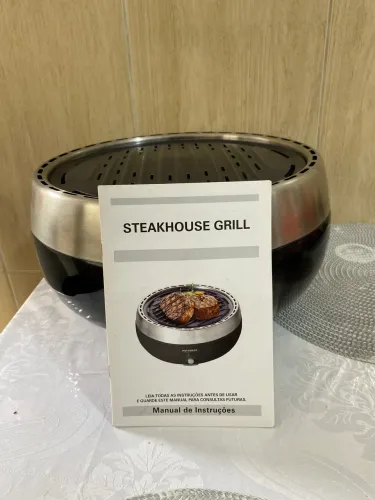 Churrasqueira Steakhouse Grill Polishop Cor Preto/Prata