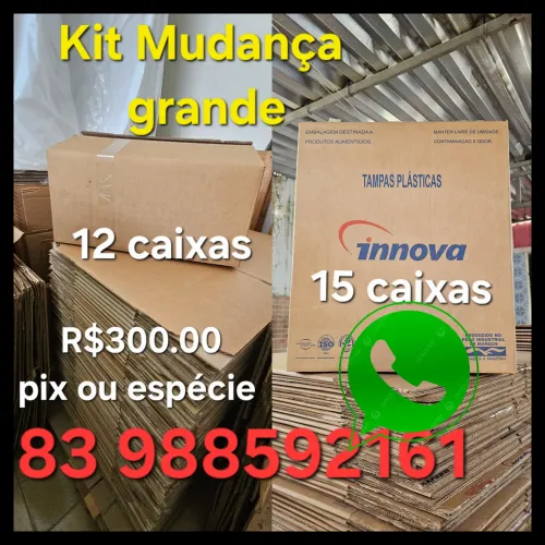 Caixas de papelão Vendo kit Mudança grande 27 caixas de papelão para Mudanças e transporte