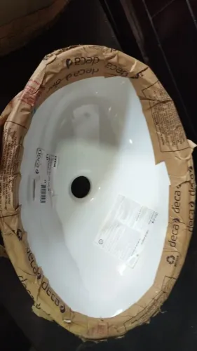 Cuba de Embutir Oval Deca 49cm Branca - Nova