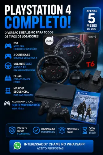 ? PLAYSTATION 4 COMPLETO À VENDA! ?