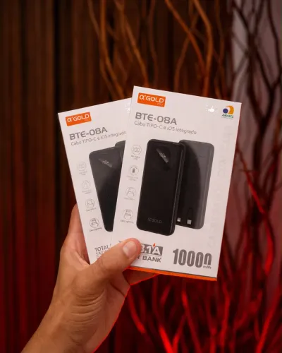 Carregador Portátil 10000mAh 3.1A BTE-08A A?Gold