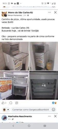 Vendo um carrinho de pizza