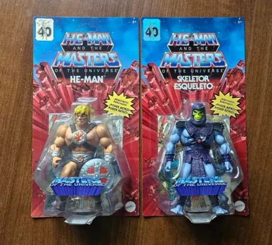 He-Man + Esqueleto Skeletor MOTU Origins 40 Anos Lacrados Mattel