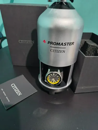 Relógio Citizen Promaster Diver Fugu Automático Preto NY0130-08E safira completo case
