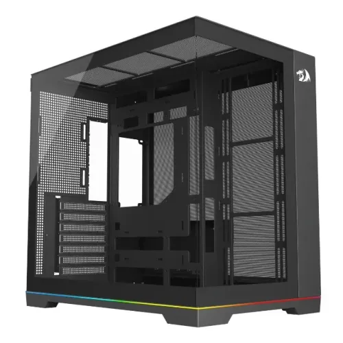 GABINETE GAMER REDRAGON SCALPEL ATX ARGB PRETO GC-628 (FANS NÃO INCLUSAS) NOVO LACRADO!