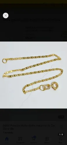Pulseira de ouro 750 Gilete Pianstrine