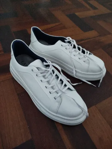 Sapatênis Casual Masculino Laroche Tóquio em Couro - Branco