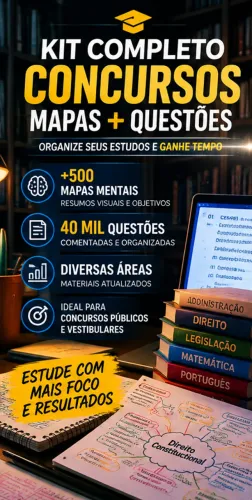Apostila para Concursos - Mapas Mentais + 40 Mil Questões