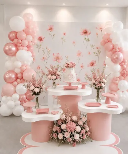 Decoração, festa, festa na mesa