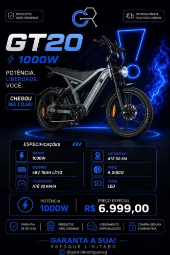 Bike elétrica GT20 1000W