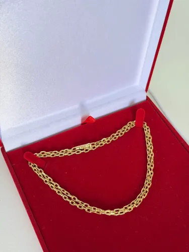 CORRENTE DE OURO 18K MODELO CADEADO - 24 GRAMAS