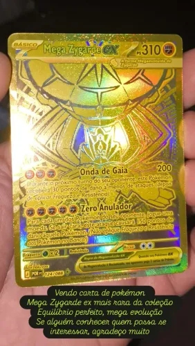 Carta pokémon Mega Zygarde ex coleção equilíbrio perfeito