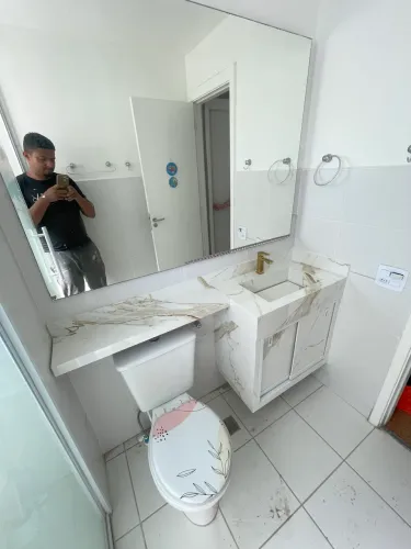 Pia ,lavatórios e bancadas sob medida em porcelanato!