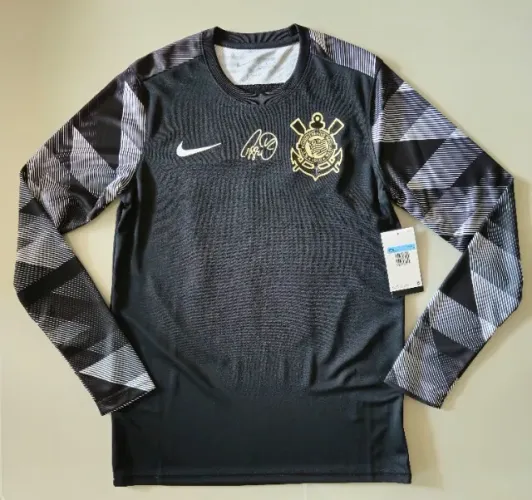 Camisa Corinthians 2022 Cássio 603 Jogos Preta M