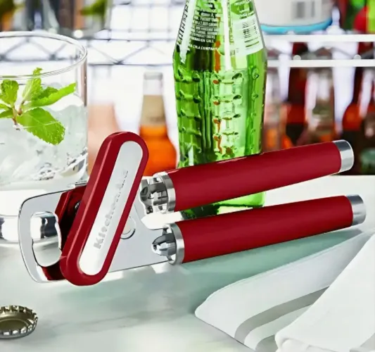 Abridor de Latas e Garrafas Multifuncional da KitchenAid em Aço Inox
