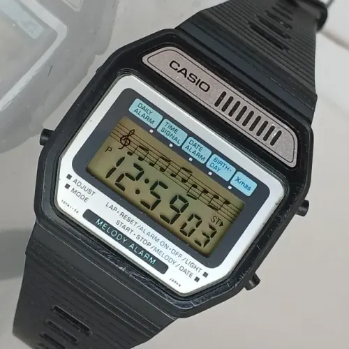 Casio Melody H108 Raro Década de 80 - Não é Game Seiko Citizen Orient Ricoh Technos Timex