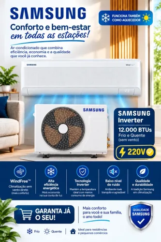 Split Samsung wind free 12mil BTU inverter WiFi 220V