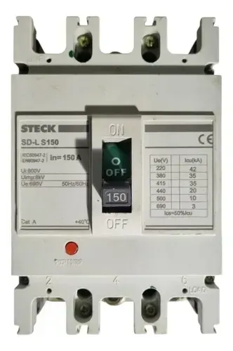 DISJUNTOR STECK 150A CAIXA MOLDADA TRIPOLAR
