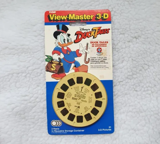 Cartela lacrada de discos para View Master 3D da Estrela dos anos 90 Ducktales