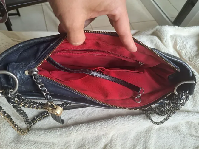 Bolsa de couro forrada uso diário