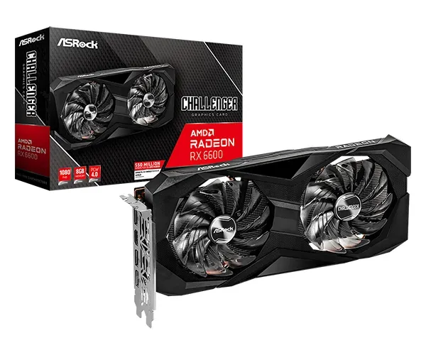 Placa de vídeo AMD Radeon? RX 6600 Challenger D 8GB