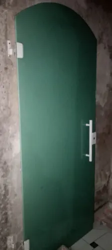 Porta de vidro em arco nova, altura 2,12 largura 0,92