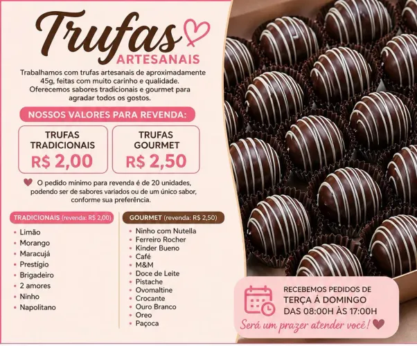 Trufas para Revenda - Qualidade que vende fácil!