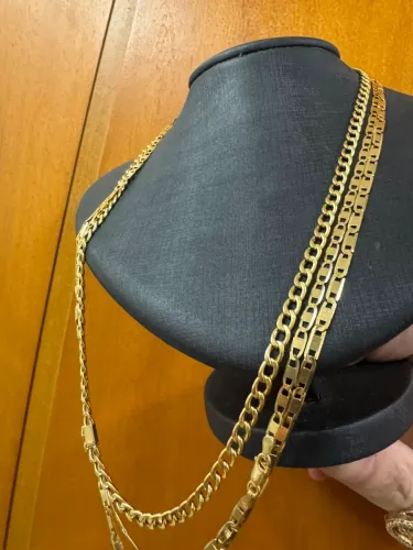 Correntes Piastrine de ouro 18k procedência garantia eterna