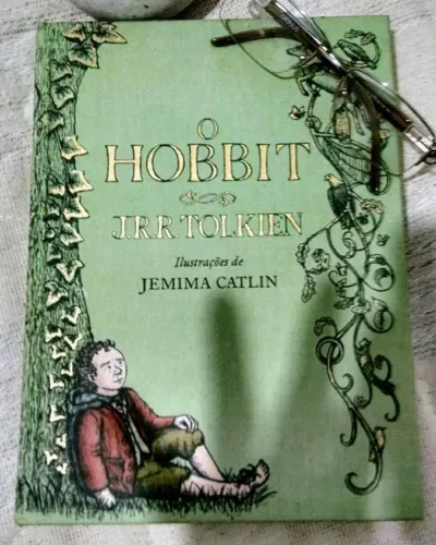 Livro O Hobbit ilustrado Tolkien Jemima Catlin raro colecionador e português