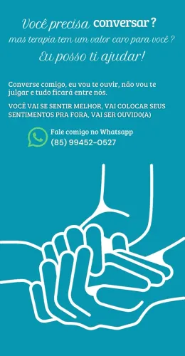 Precisa conversar?,alguém para te ouvir?, terapia.