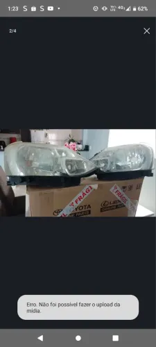 Vendo um par de farol do Etios 
