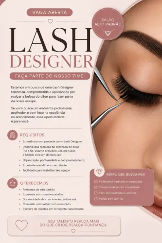 Título: Vaga para Lash Designer | Salão de Alto Padrão em Lauro de Freitas