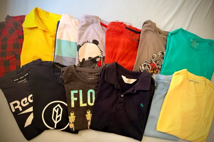 Lote roupas e chuteira 10 anos