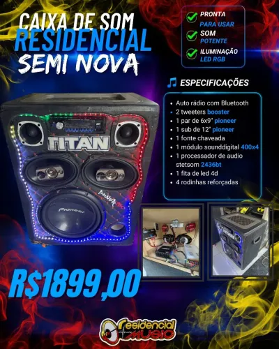 Caixa de som residencial pioneer