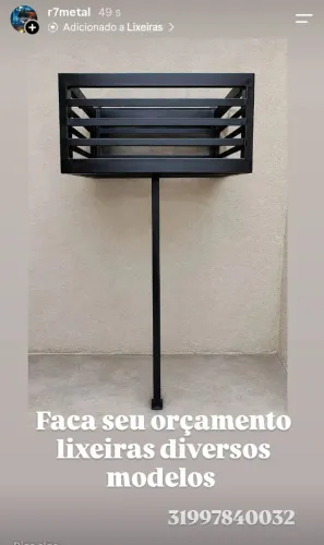 R7 Metal !! Lixeiras modelos e tamanhos variados