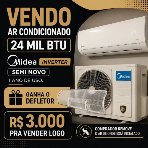 Ar condicionado 24 mil BTU Midea